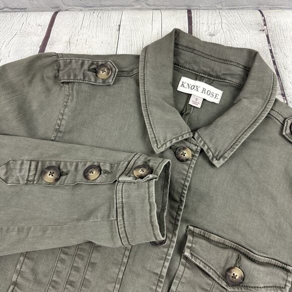 NWT Knox Rose army green utility jacket size‎ small - Picture 1 of 9